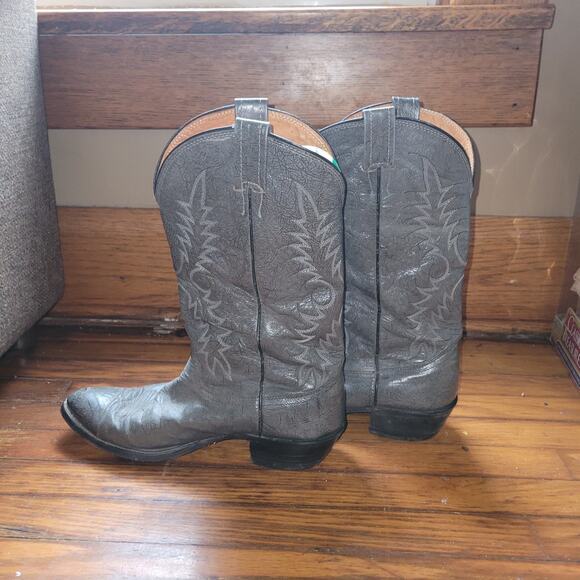 Cats Paw Size 12.5 D Mens Leather Cowboy Boots Made In USA - Picture 2 of 10